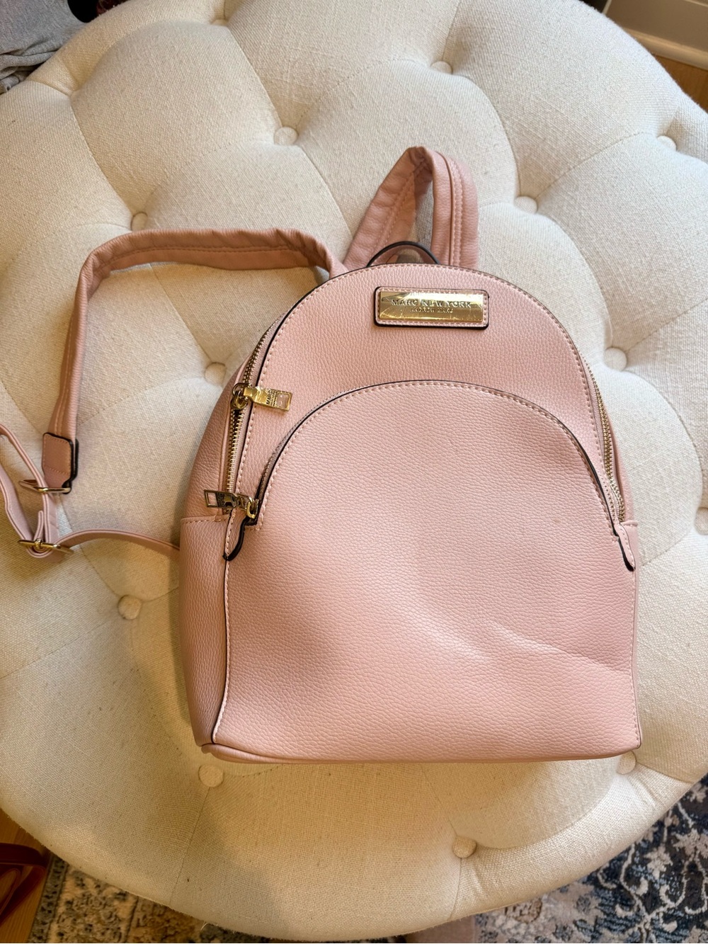 Marc New York Blush Pink Mini Backpack Gold Hardware